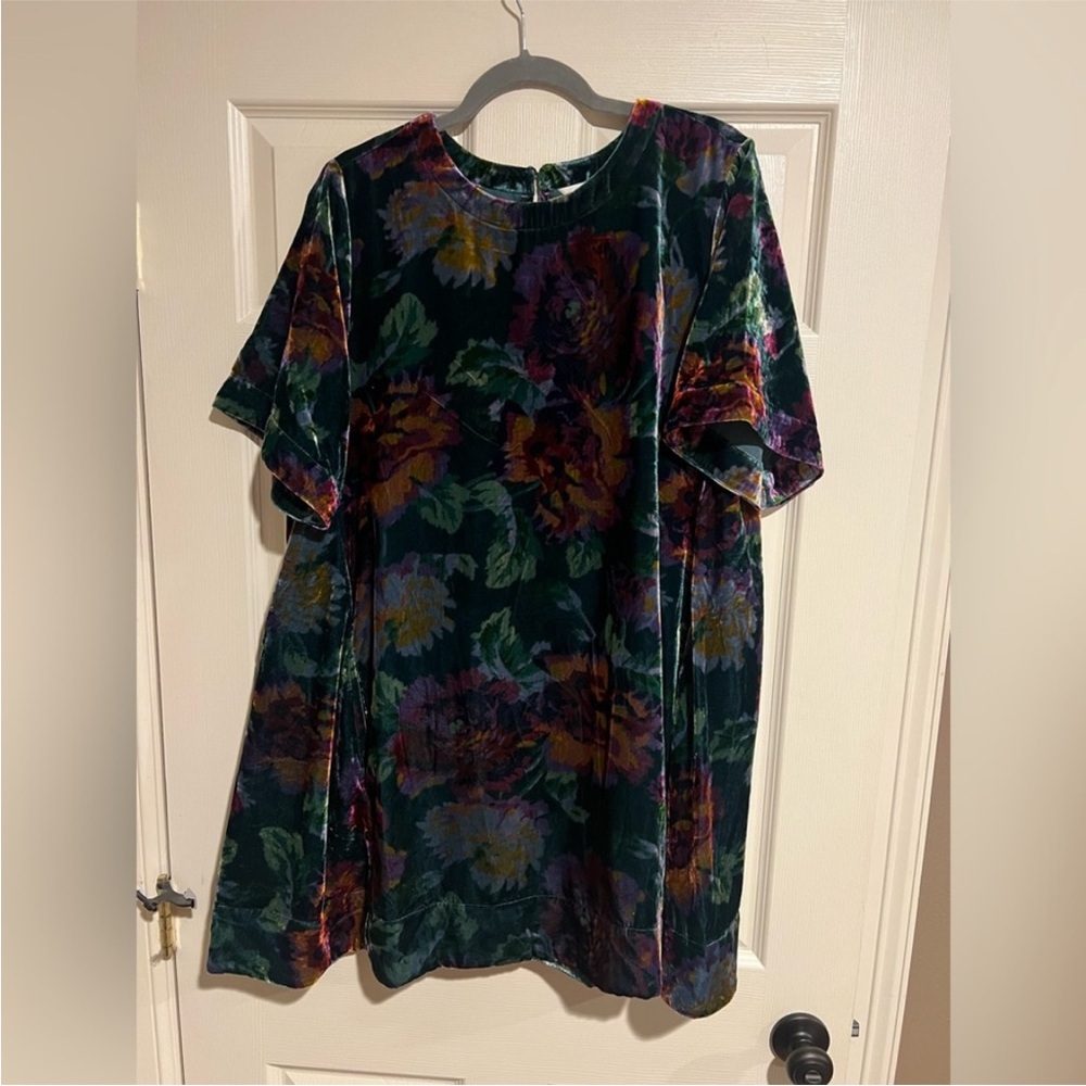 NWT! The Emmy Short-Sleeve Swing Mini Dress by Maeve: Velvet Edition - XS 🏓 - Picture 9 of 11